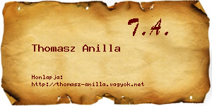 Thomasz Anilla névjegykártya